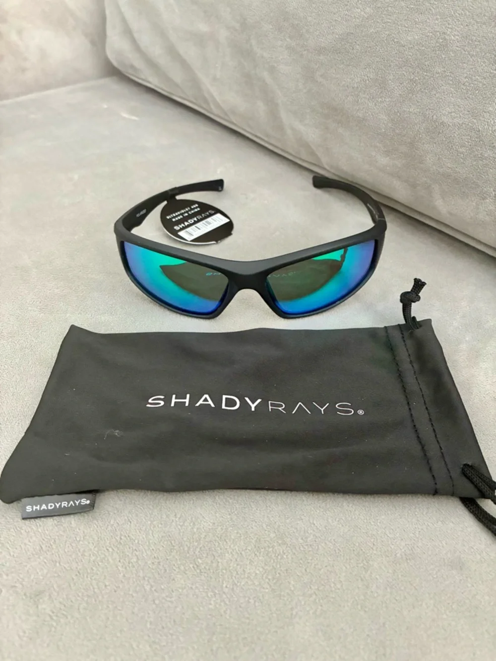 Shady Rays X Series Aviator Sunglasses - Black with Blue Glacier Lenses